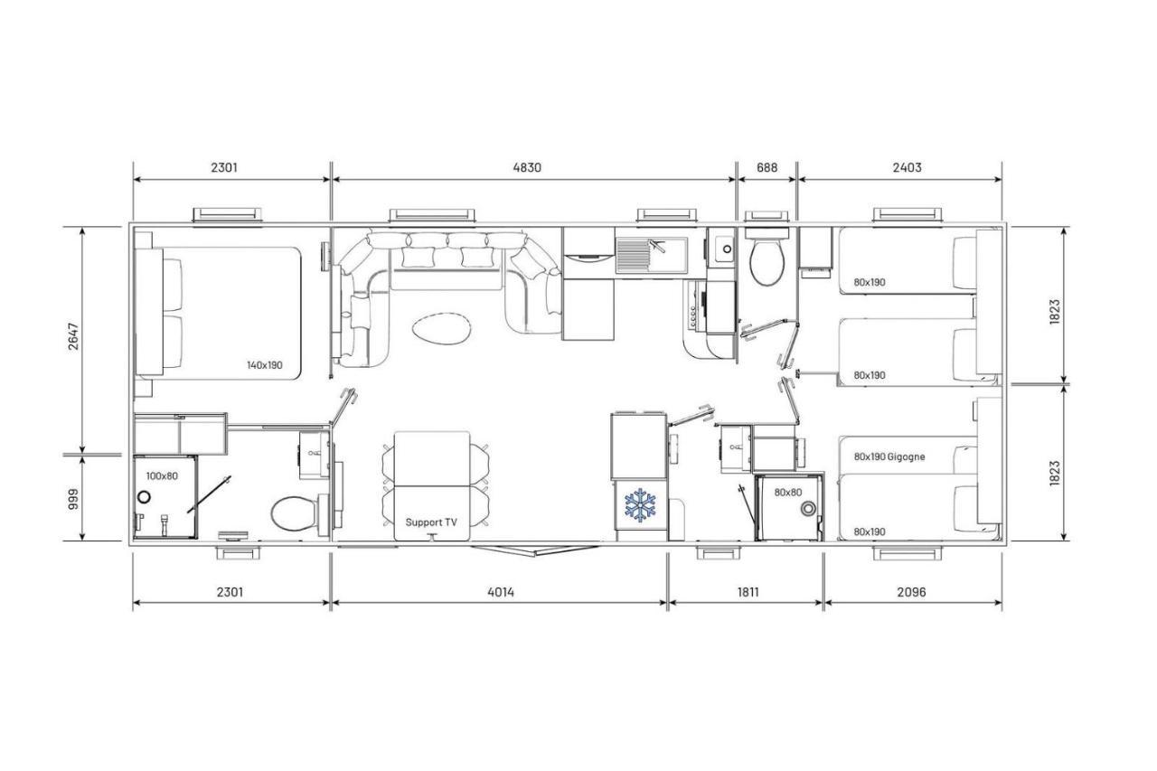 Mobil Home Neuf 6/8 Pers Biville-sur-Mer 외부 사진